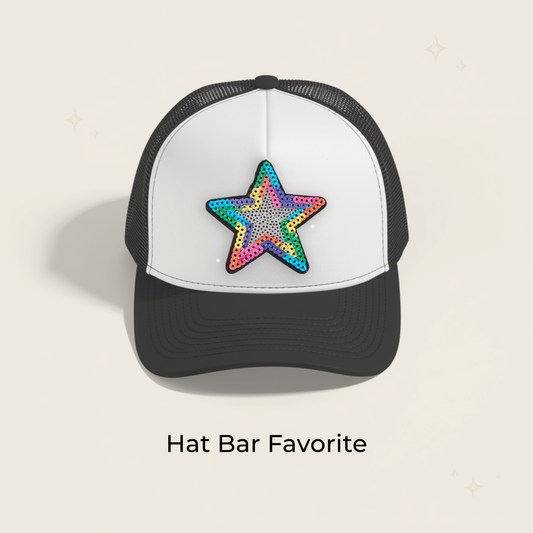 Multi Color Star Sequin Patch- RTS