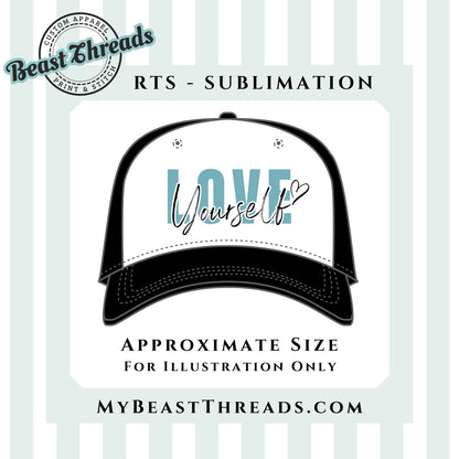 Love Yourself Teal Sublimation Transfer - RTS