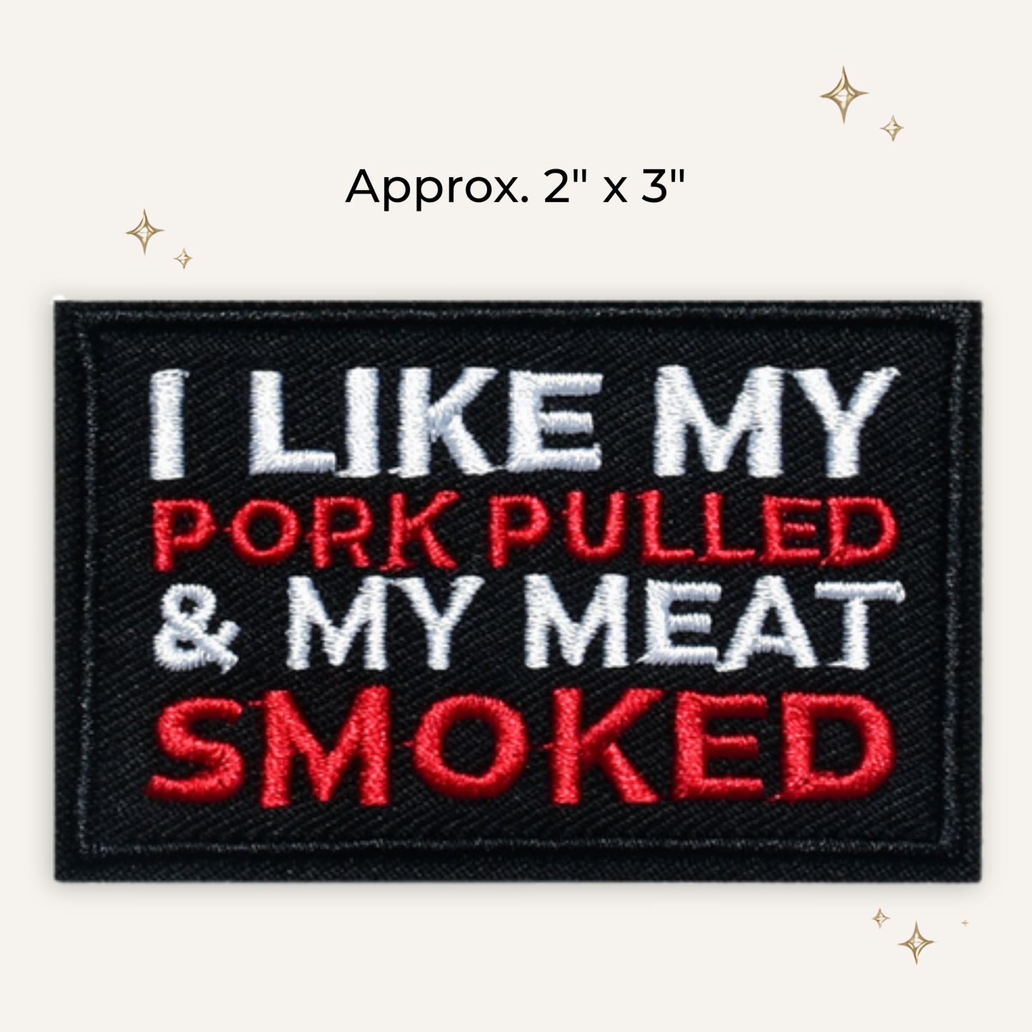 Pork Pulled Meat Smoked Embroidered Patch