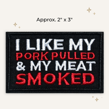 Pork Pulled Meat Smoked Embroidered Patch