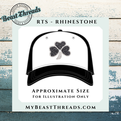 Black Clover Rhinestone Patch- RTS