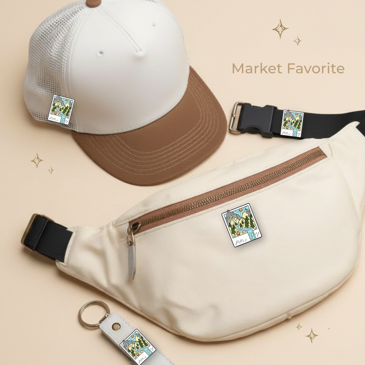 Mountain Polaroid Enamel Pin
