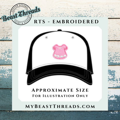Baby Pink Shirt Embroidered Patch- RTS
