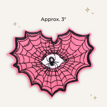 Spider Heart Embroidered Patch - RTS