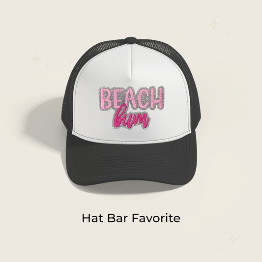 Beach Bum Glitter Embroidered Patch