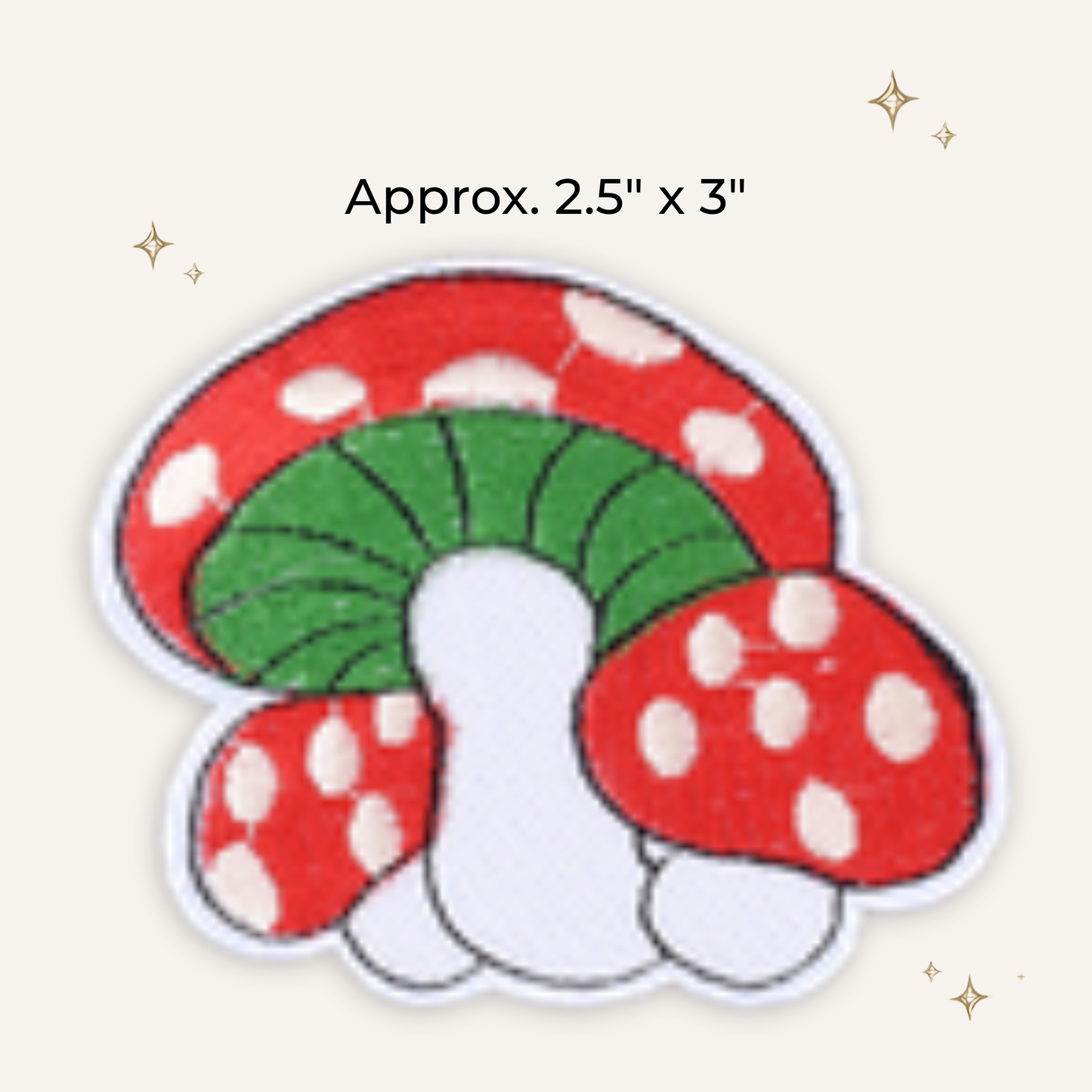 Mushroom Trio Embroidered Patch- RTS