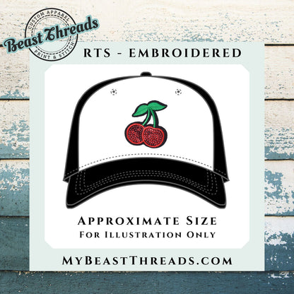 Cherry Sequin Embroidered Patch- RTS