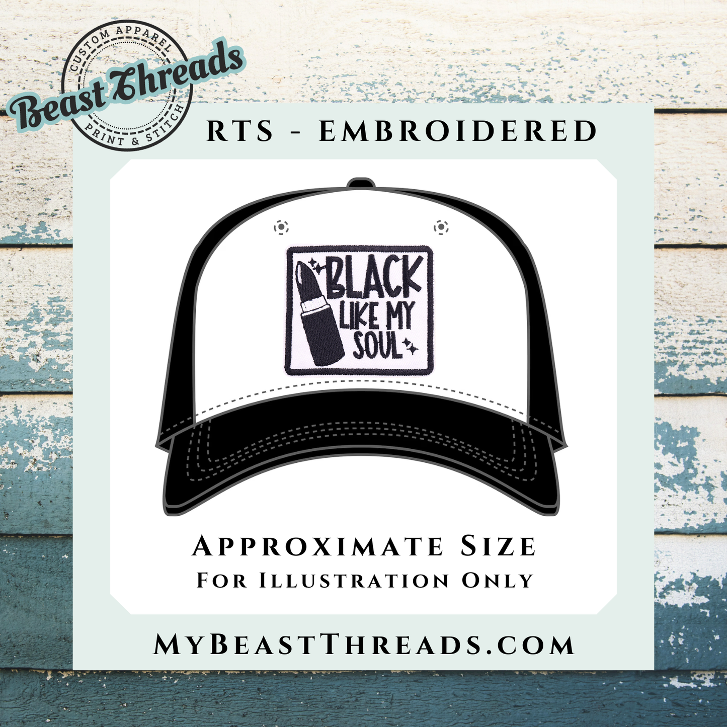 Black Soul Embroidered Patch- RTS