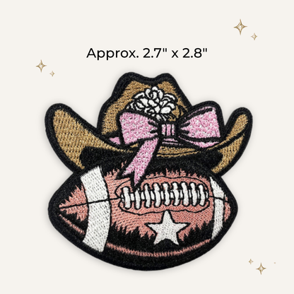 Cowgirl Football Embroidered Patch