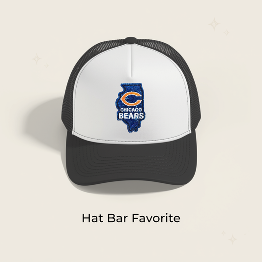 Chicago Bears State Glitter Embroidered Patch