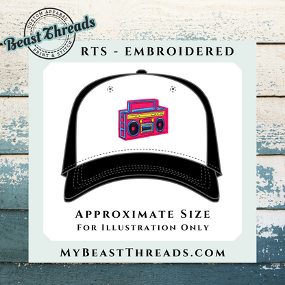 Boom Box Embroidered Patch- RTS