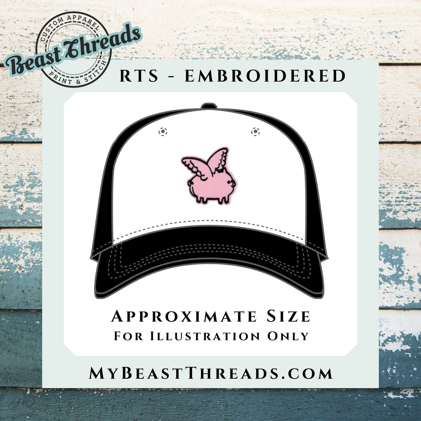 Flying Pig Embroidered Patch - RTS