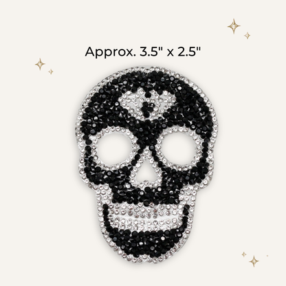 Skull Bling Rhinestone Patch- RTS