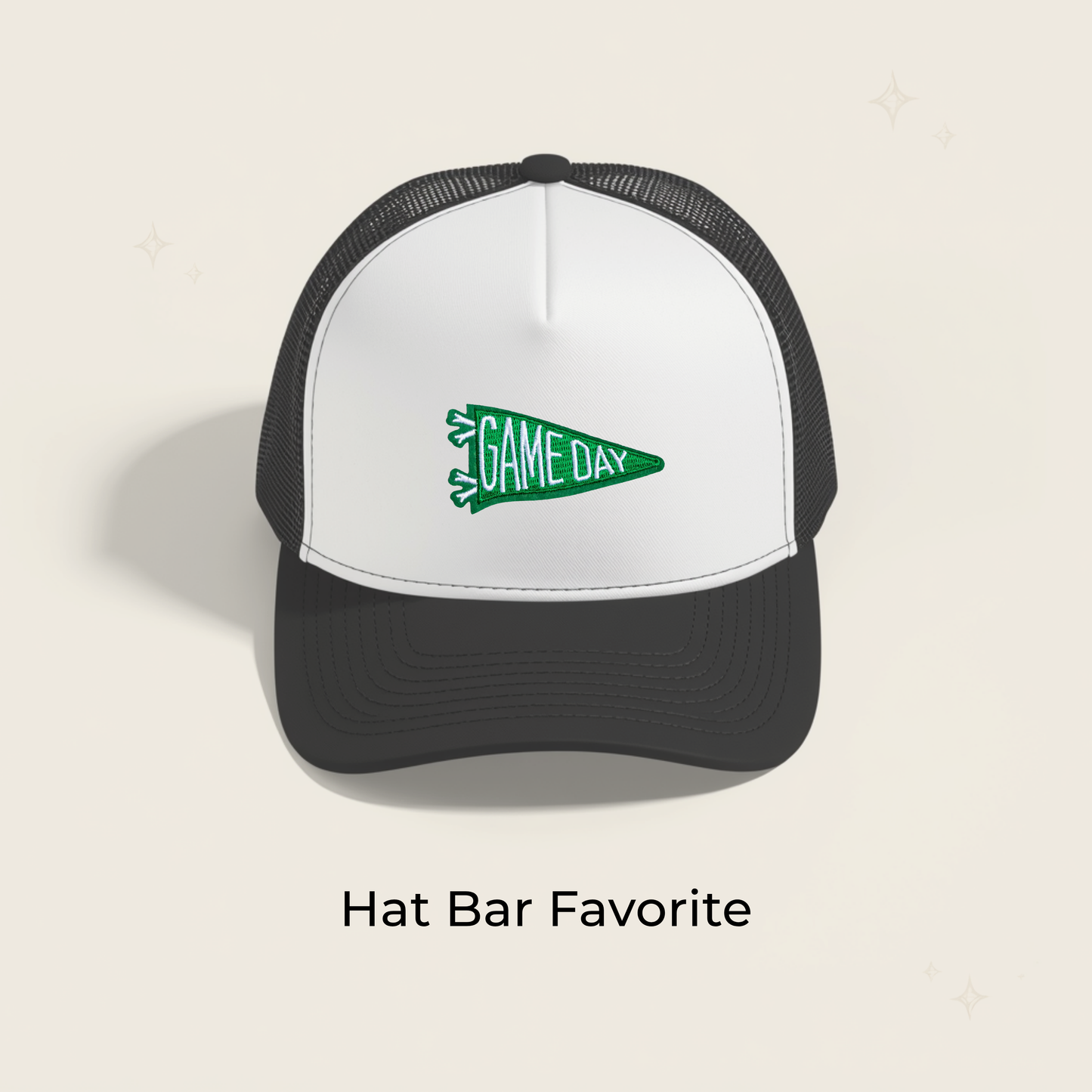 Gameday Retro Pennant Green Embroidered Patch