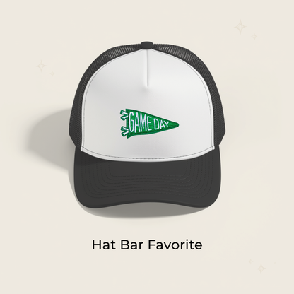 Gameday Retro Pennant Green Embroidered Patch