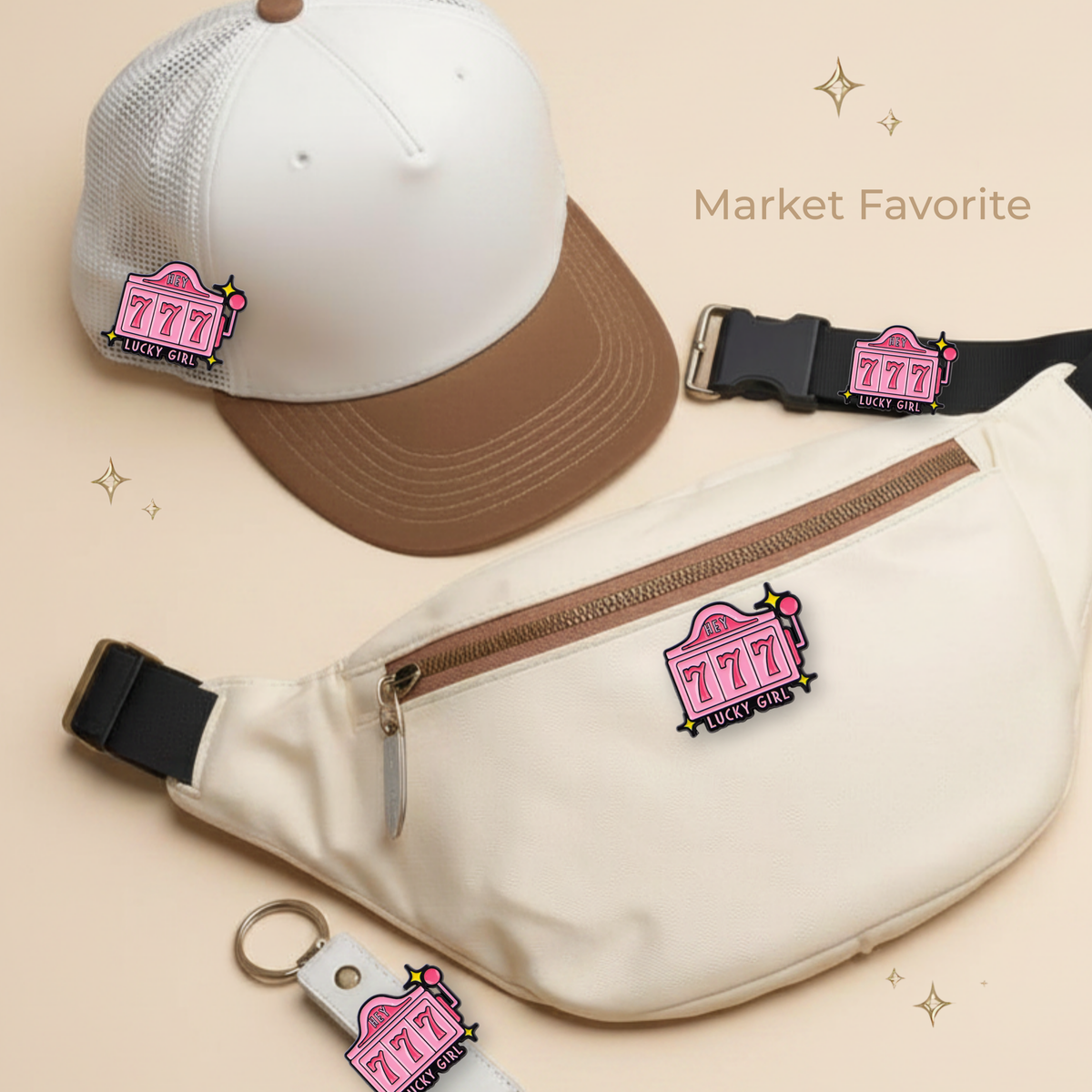Lucky Girl Slot Machine Enamel Pin