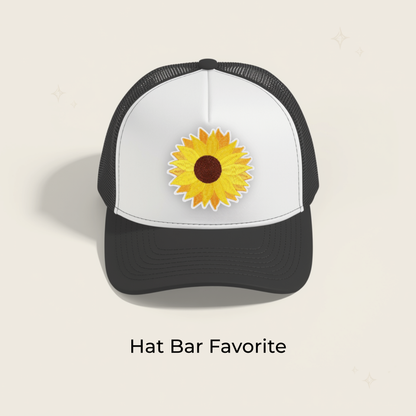 Sunflower Large Embroidered Patch- RTS