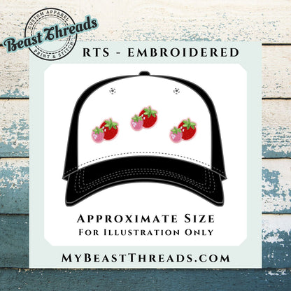 Strawberry Embroidered Patch- RTS