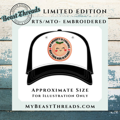 Anxiety is Chronic... Embroidered Patch - RTS/MTO