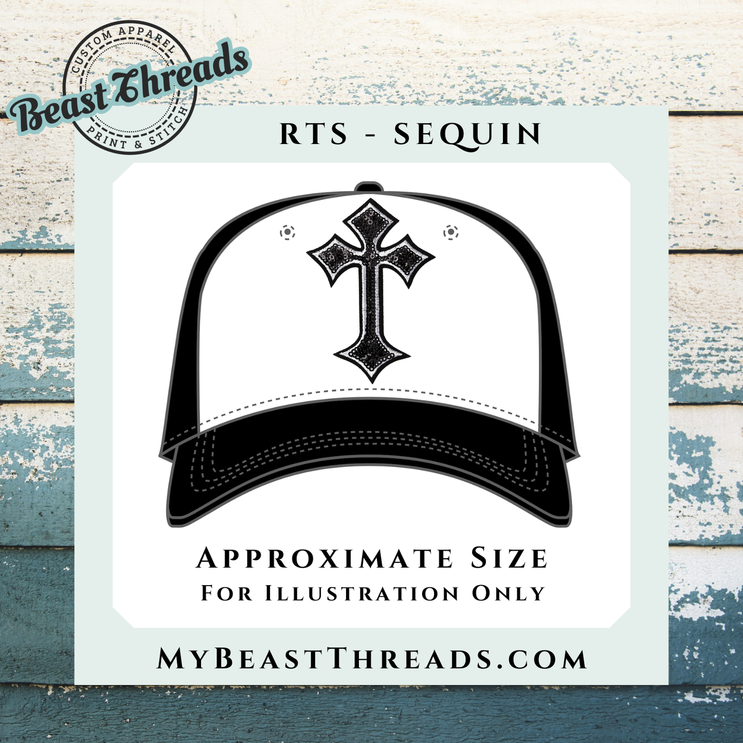 Cross Sequin Patch- RTS