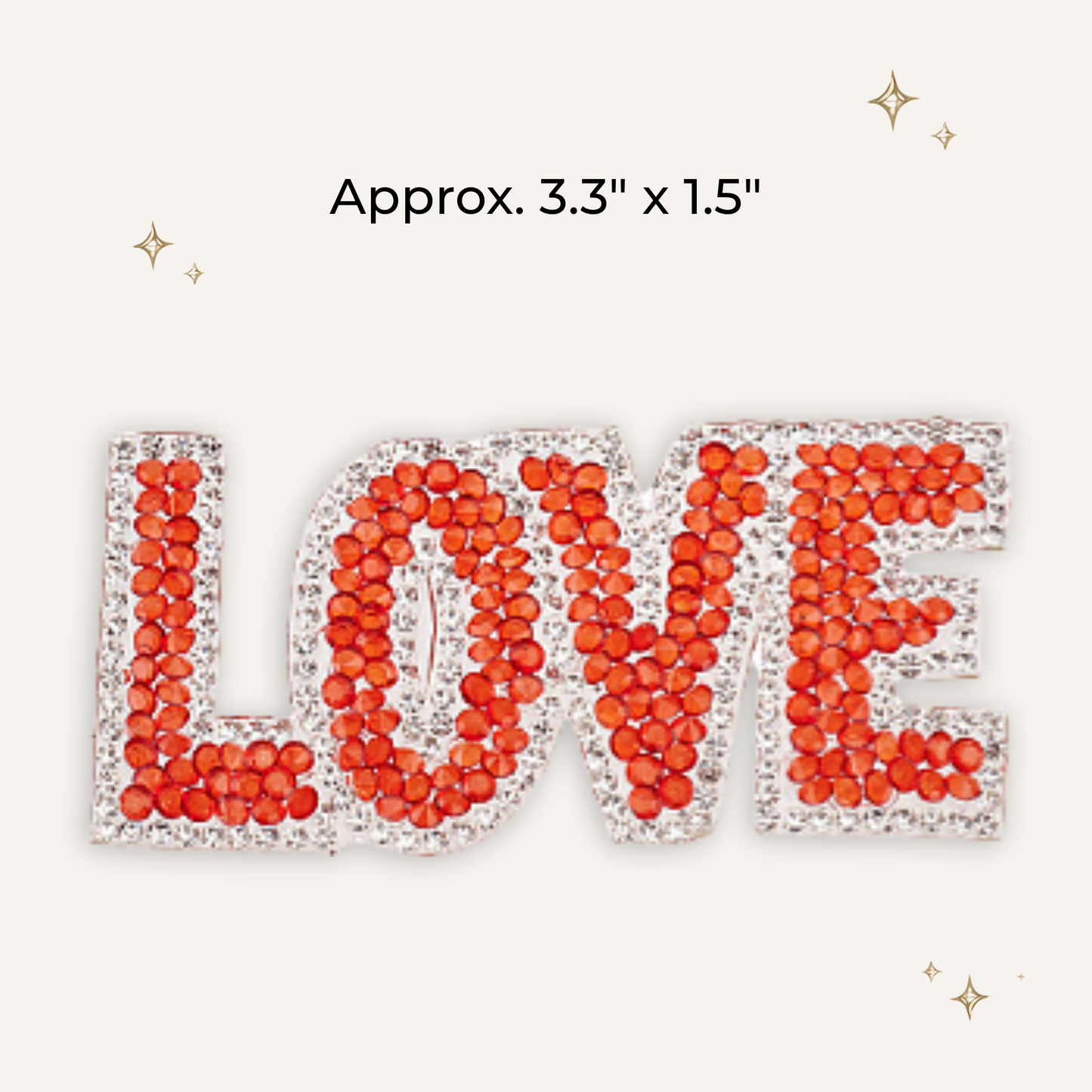 Love Rhinestone Patch- RTS