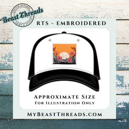 Boho Sunset Embroidered Patch- RTS
