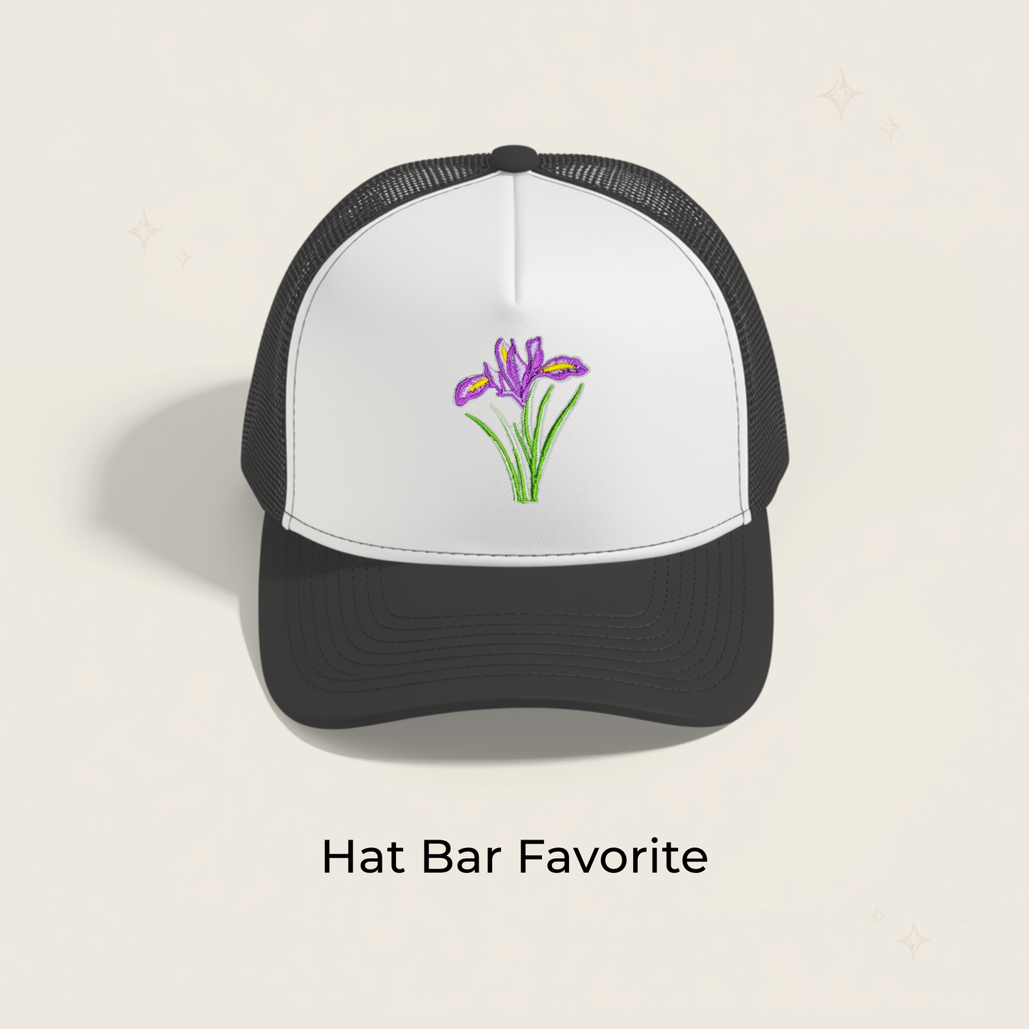 Iris Flower Embroidered Patch
