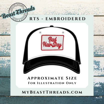 Bad Hair Day Embroidered Patch- RTS