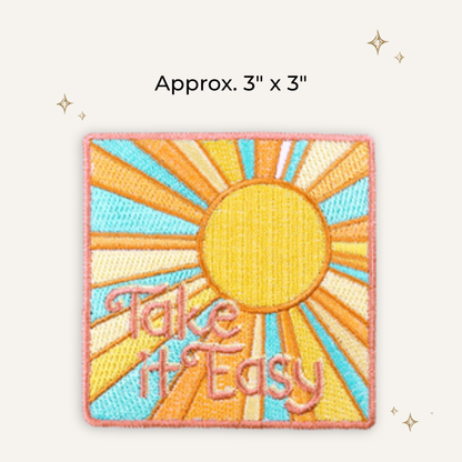Take It Easy Embroidered Patch - RTS