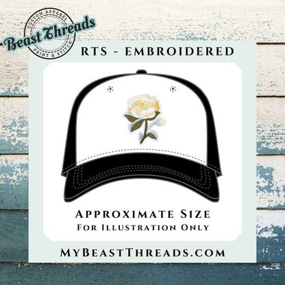 Yellow Rose Embroidered Patch- RTS