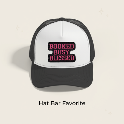 Booked Busy Blessed Embroidered Patch
