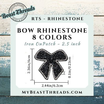 Bow Rhinestone Patch- RTS