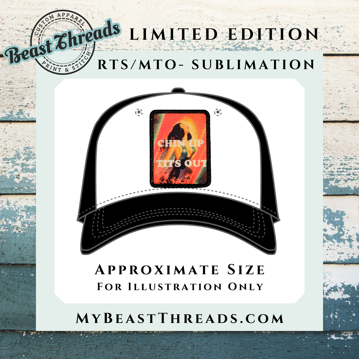 Chin Up Tits Out Sublimation Patch - RTS/MTO