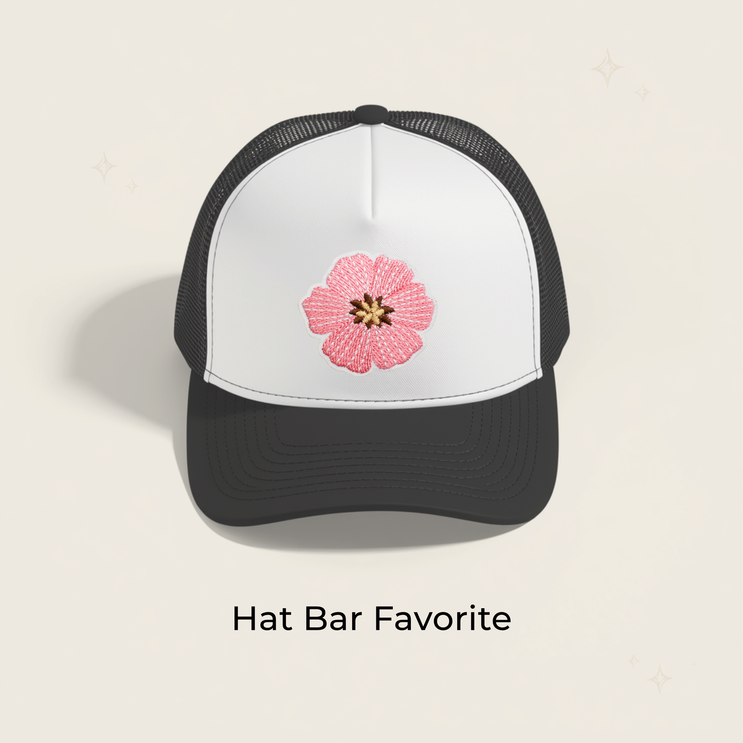 Hibiscus Pink Embroidered Patch- RTS