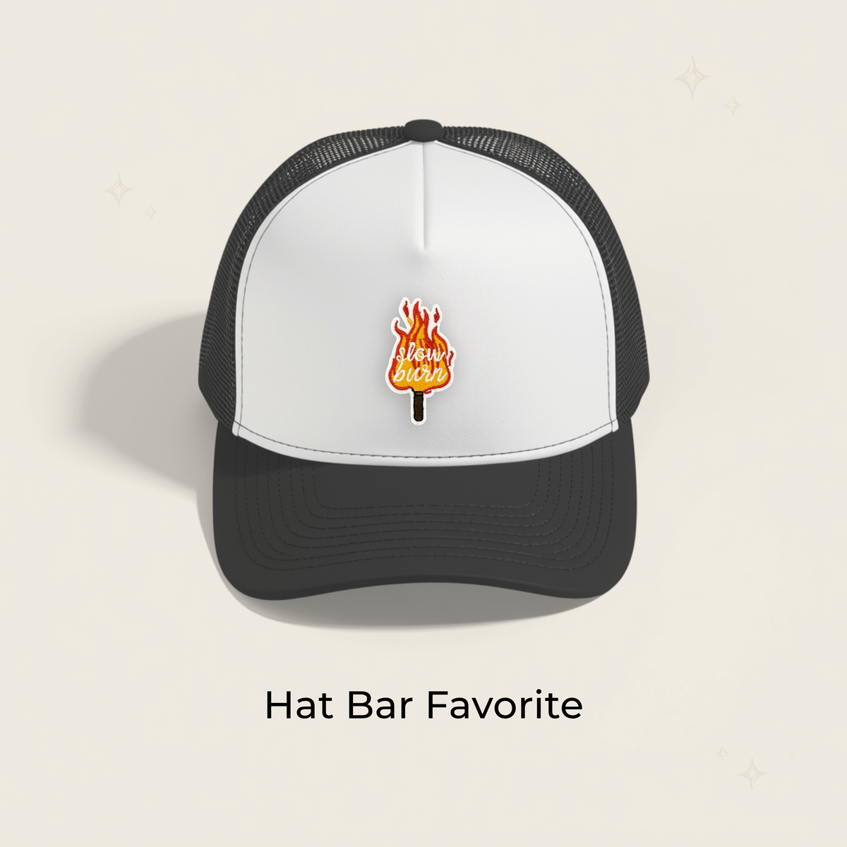 Slow Burn Flaming Match Embroidered Patch