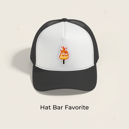 Slow Burn Flaming Match Embroidered Patch