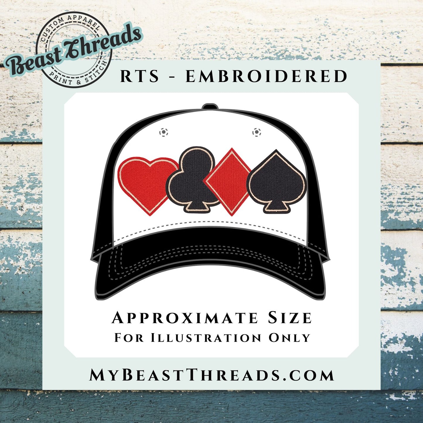 Poker 4 Pack Embroidered Patch - RTS
