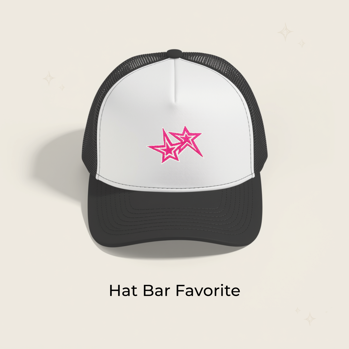 Pink "Gem" Stars Embroidered Patch