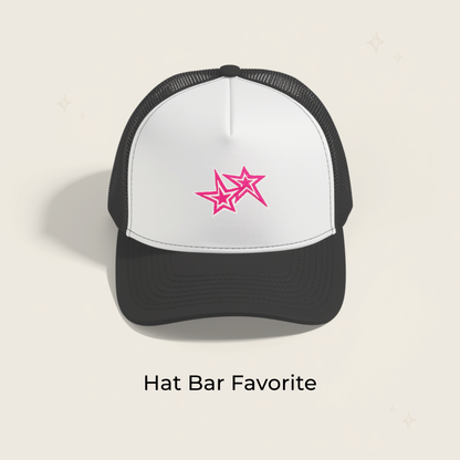 Pink "Gem" Stars Embroidered Patch