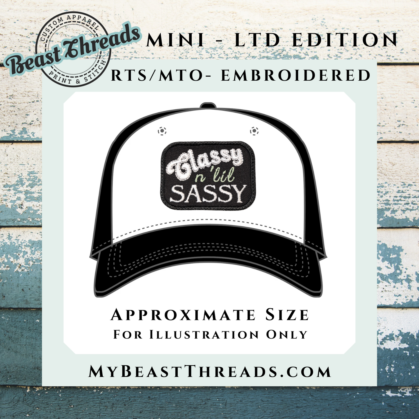 Classy n lil Sassy Embroidered Patch - RTS/MTO