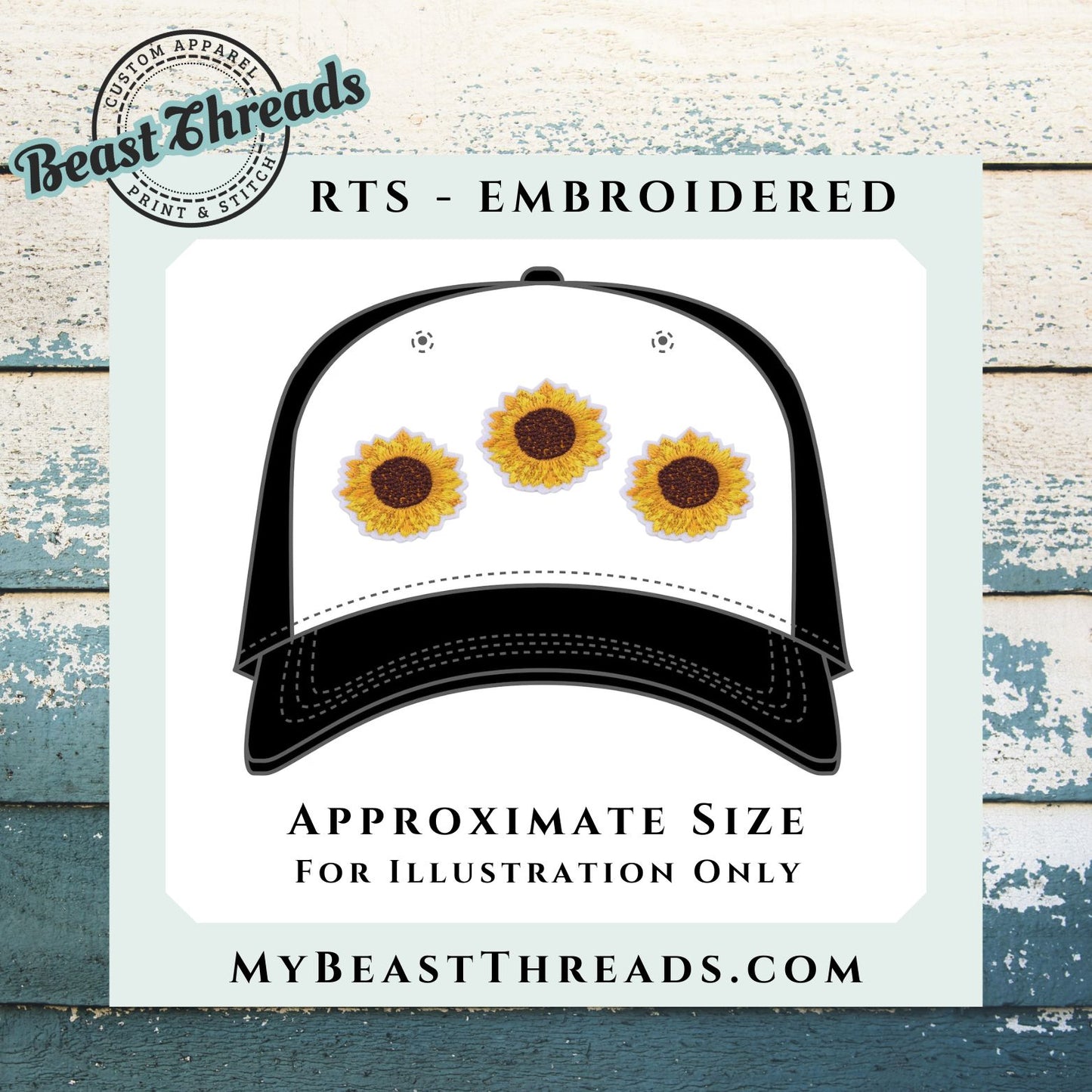 Sunflower 2 Embroidered Patch- RTS