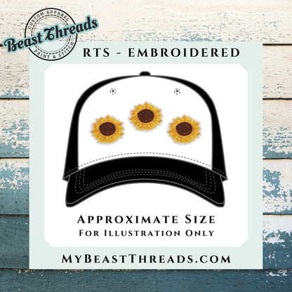 Sunflower 2 Embroidered Patch- RTS