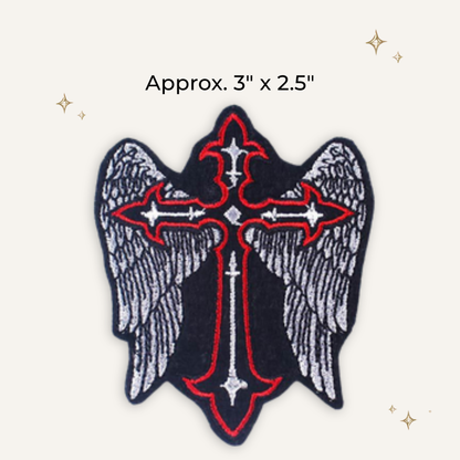 Angel Cross Embroidered Patch