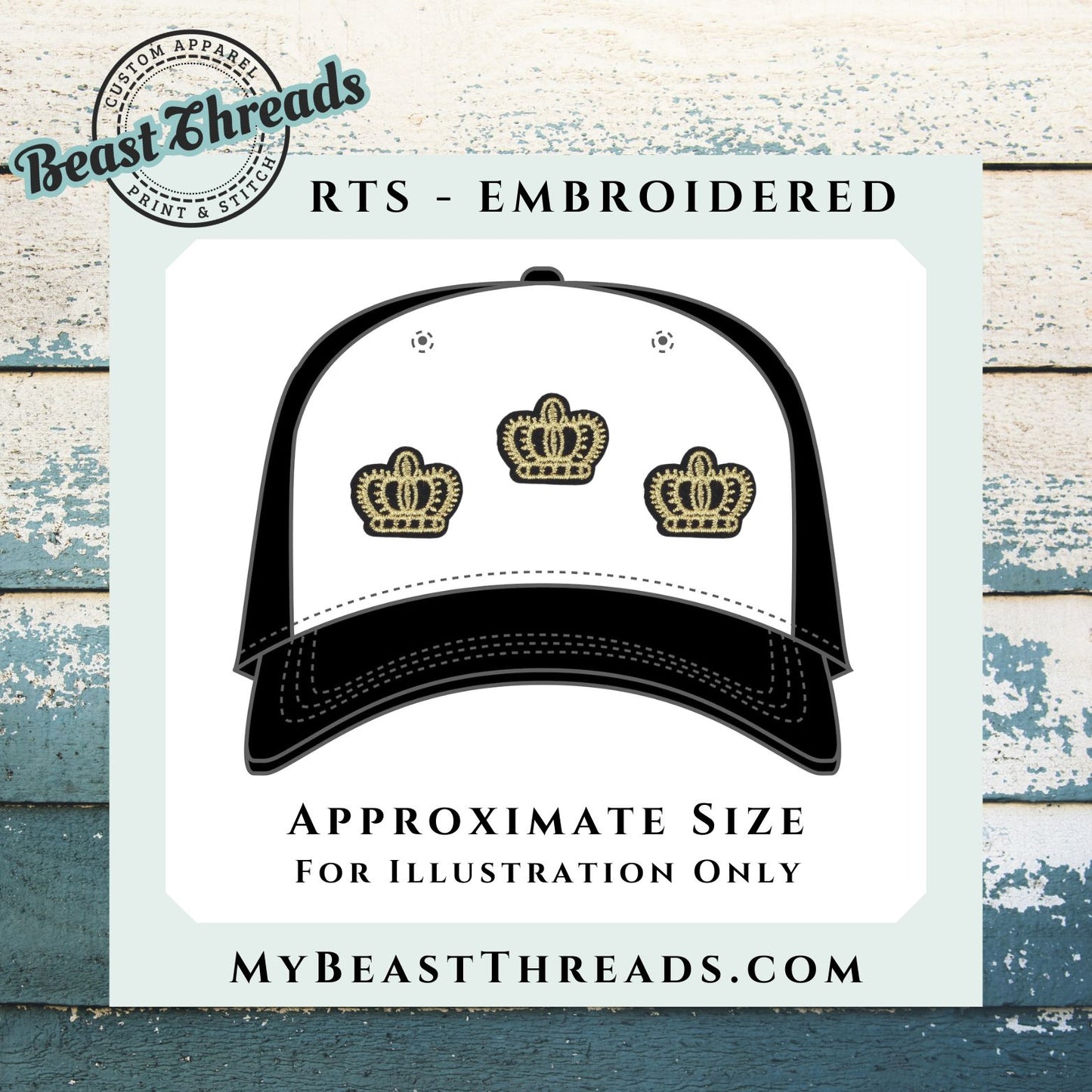 Crown Embroidered Patch- RTS