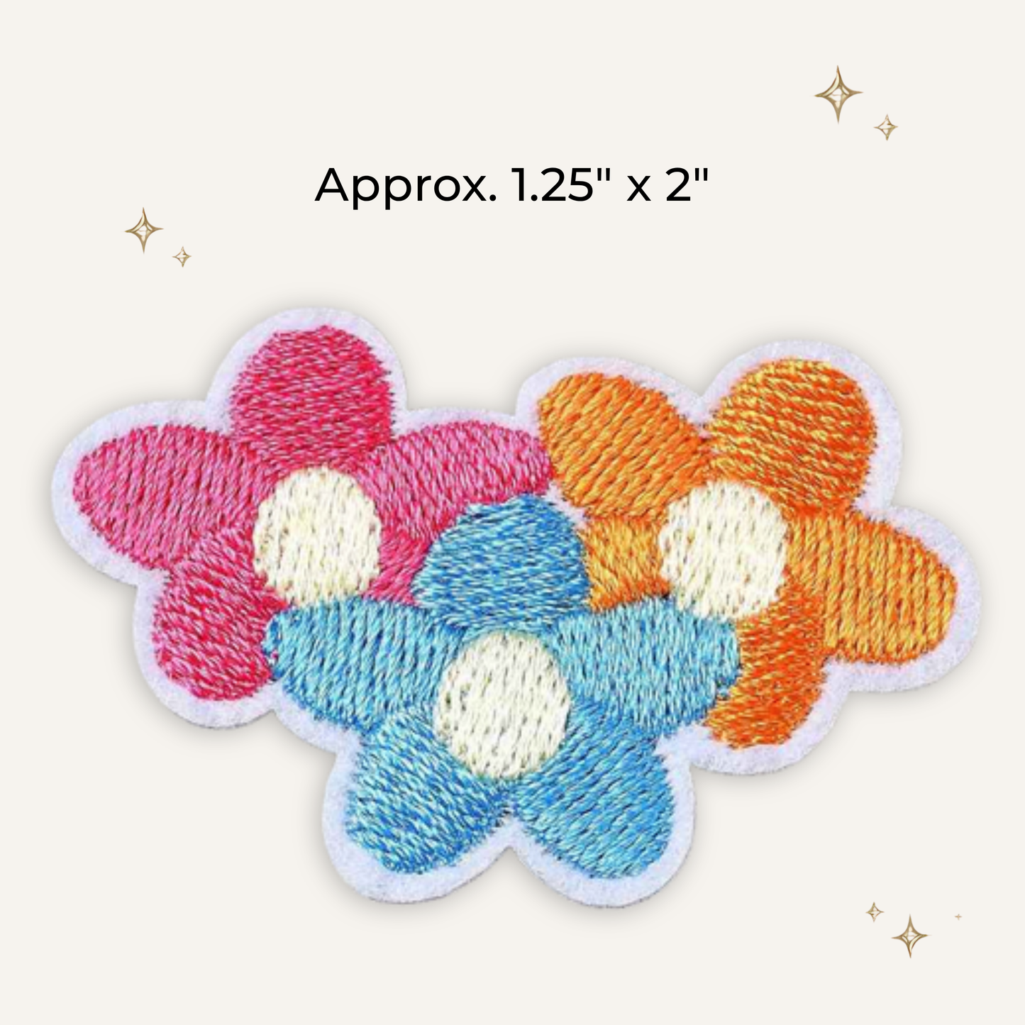 Flower Trio Embroidered Patch - RTS
