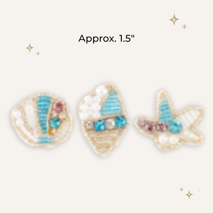 Ocean 3 Pack Bead & Bling Patch - RTS