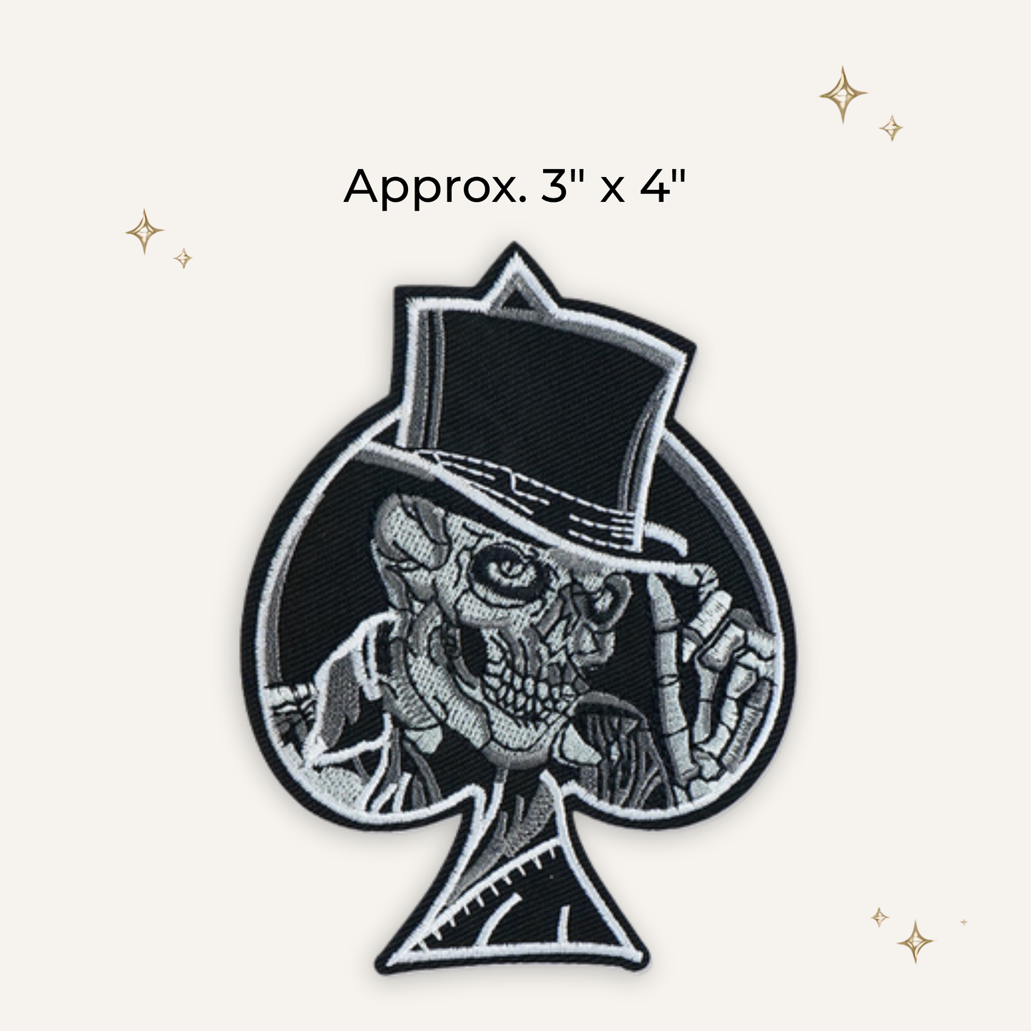 Skull Spade Embroidered Patch