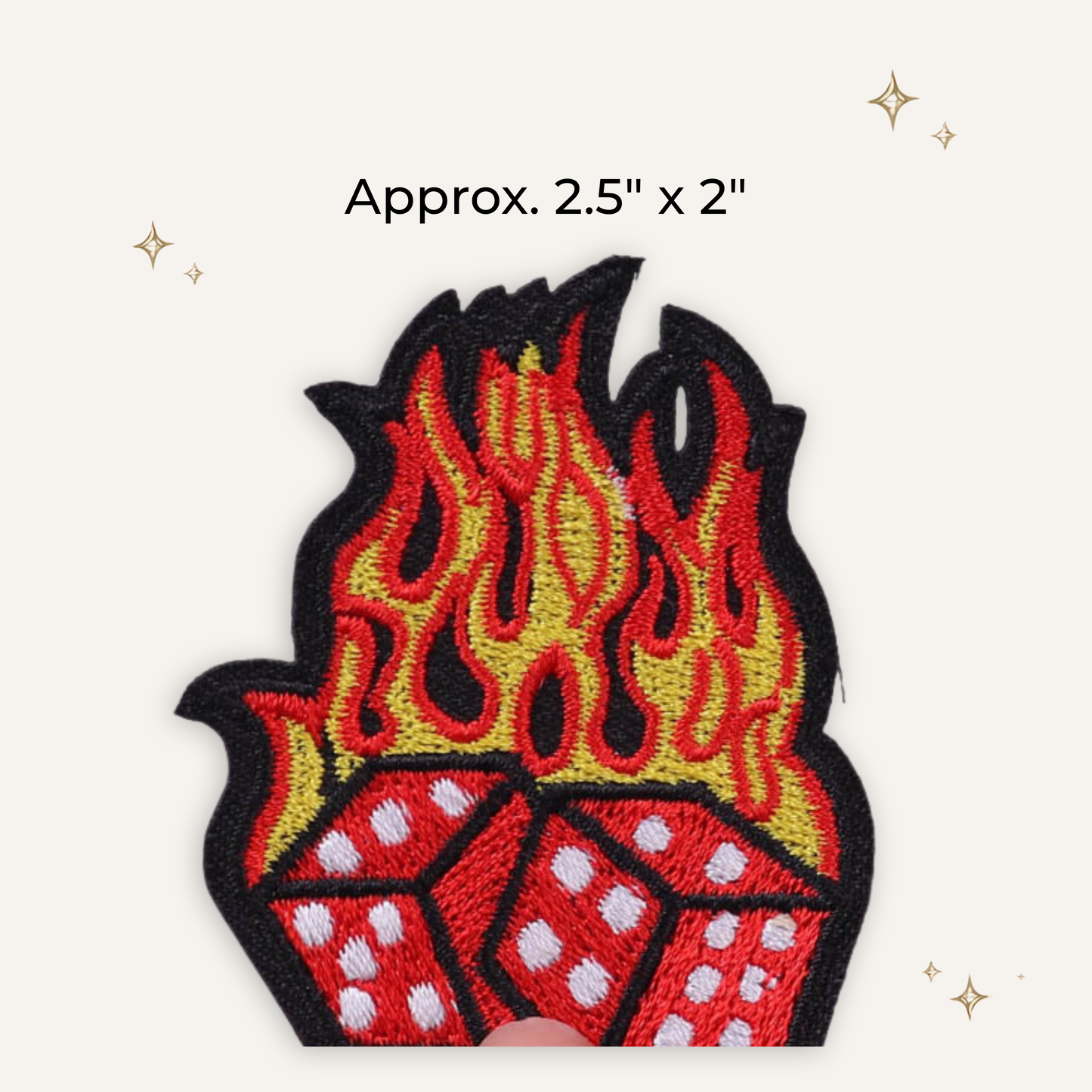Fire Dice Embroidered Patch- RTS