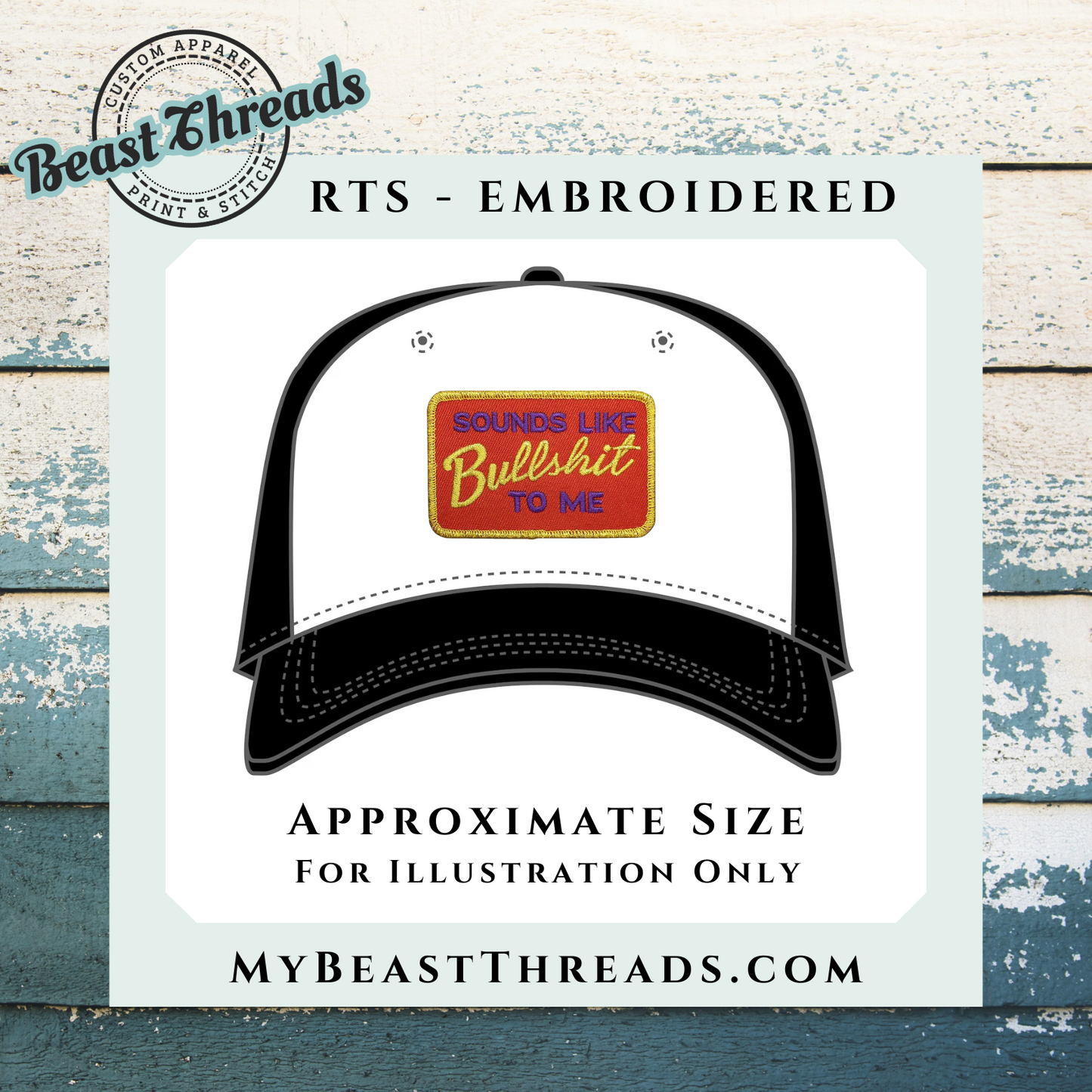 Sounds Like BS Embroidered Patch- RTS