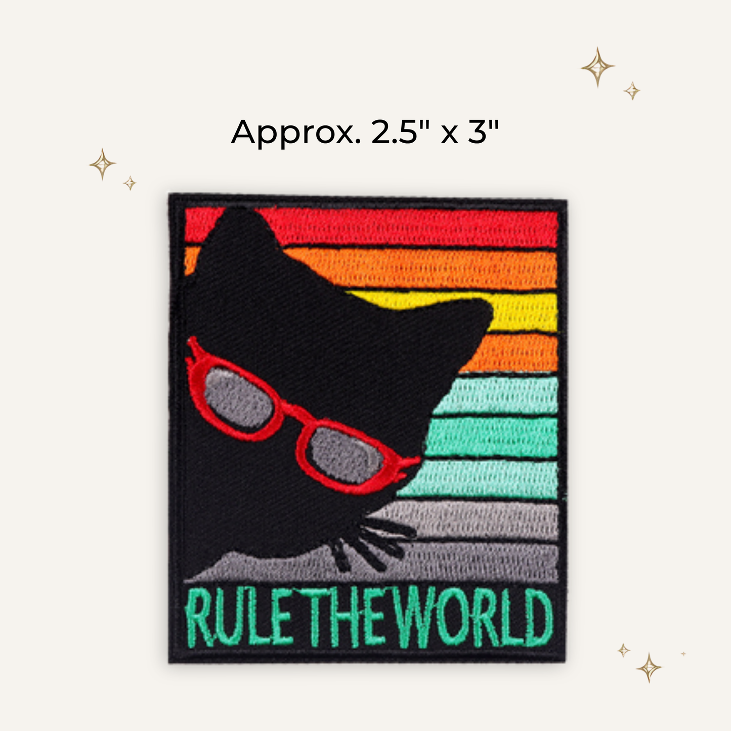 Cats Rule Embroidered Patch